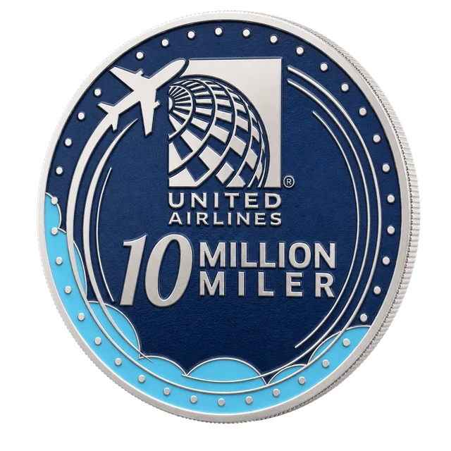 United Airlines 10 Million Miler coin